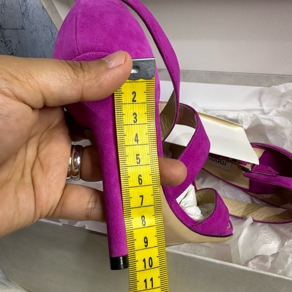 JIMMY CHOO lottie suede strap heels - Picture 15 of 16